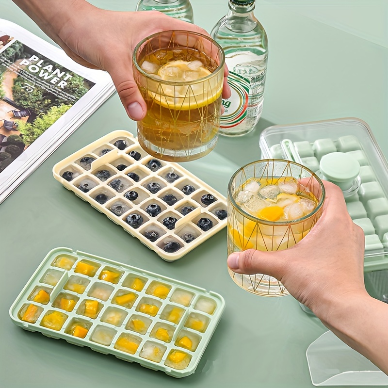 One-button Press Type Ice Mold Box Grid Ice Cube Maker Ice Tray