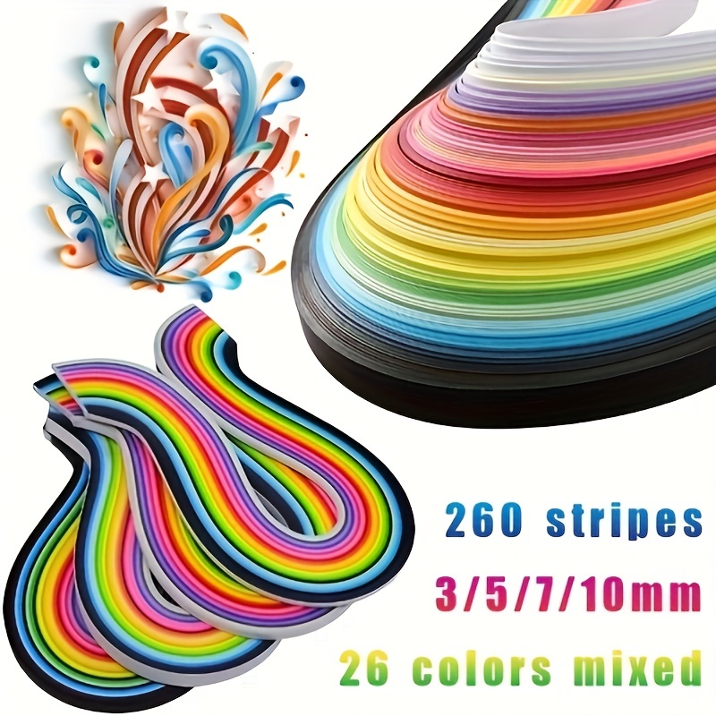  Quilling Paper, 26 Colors 260 Quilling Paper Strips 3