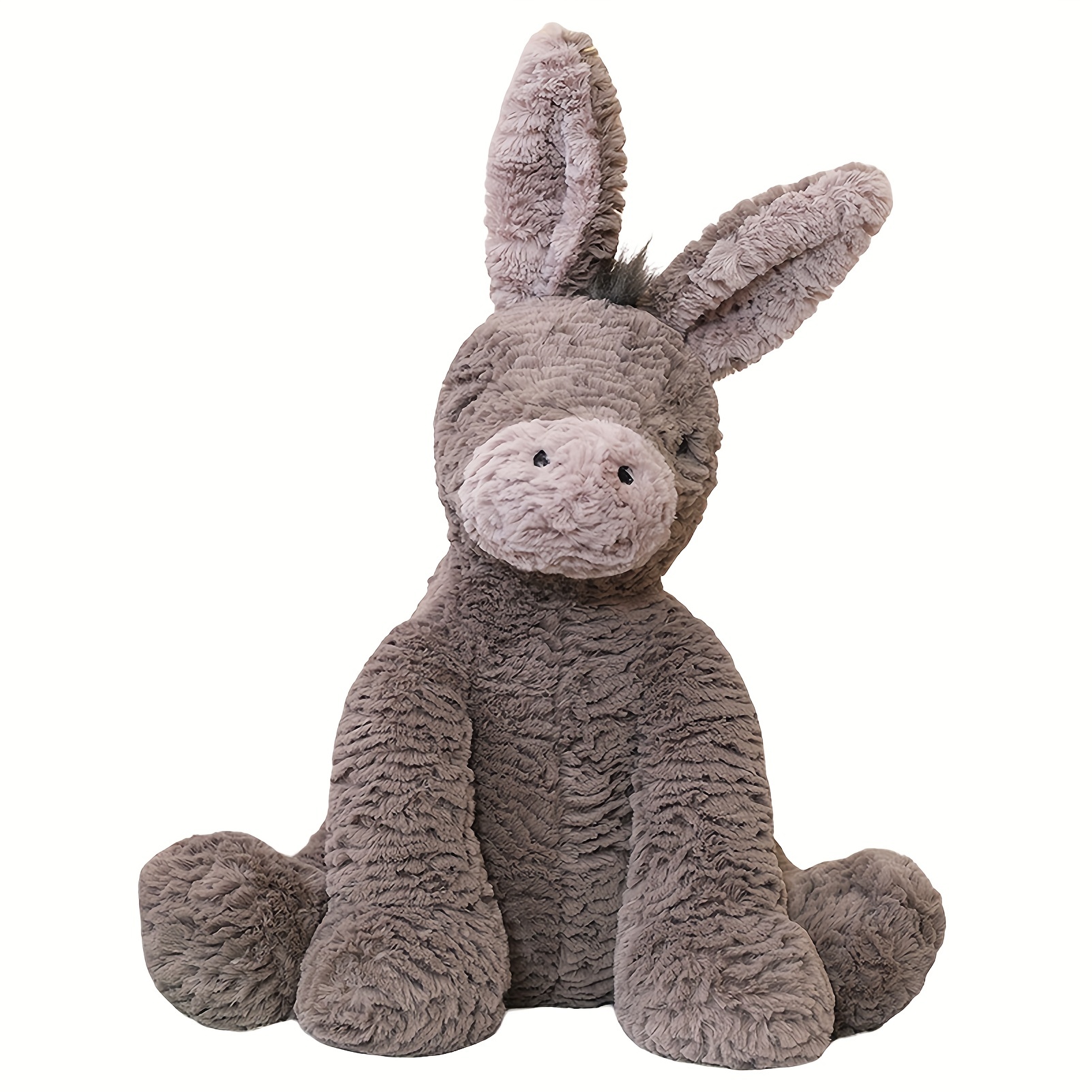 

23cm/9.06in Peluche Âne Peluche Simulation Âne Peluche Douce Et Câline Gris Assis Peluche Âne Cartoon Adorable Peluche Âne Jouet Animal Doux Cadeau De Noël D'Anniversaire Pour Enfants