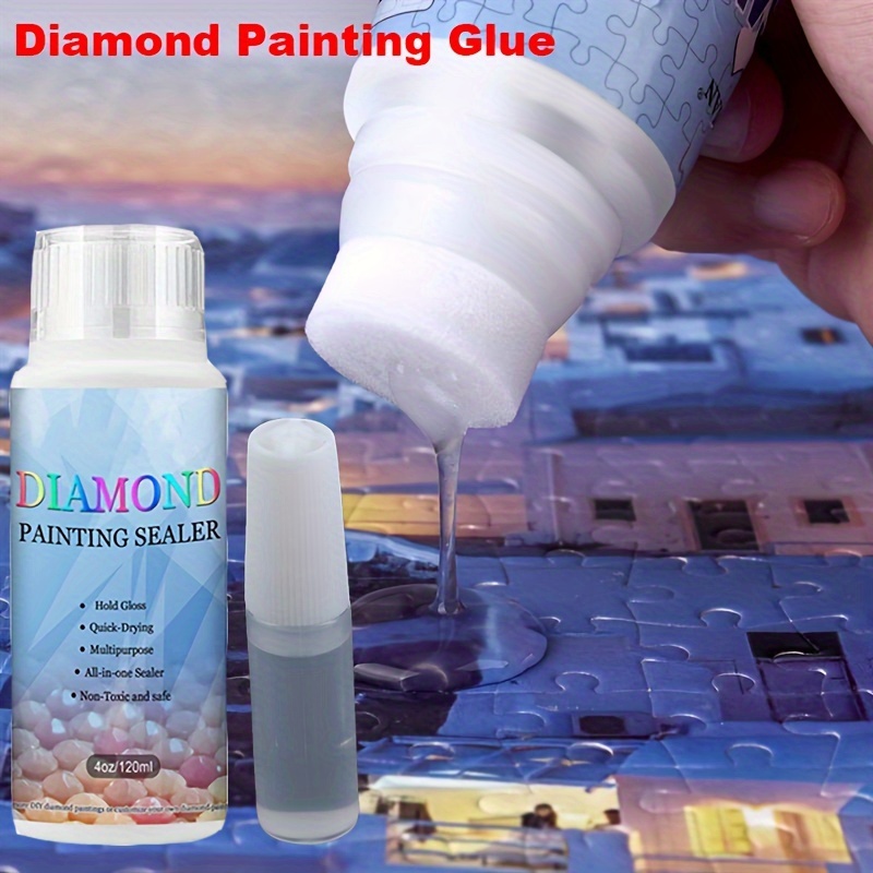 Diamond Painting Sealer Kit Formule De Mise À Niveau 120/240ml Avec Pinceau,  Colle À Puzzle