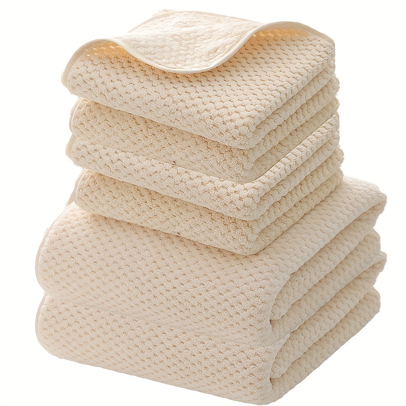 Solid Color Towel Set, Household Coral Fleece Towel, Soft Hand