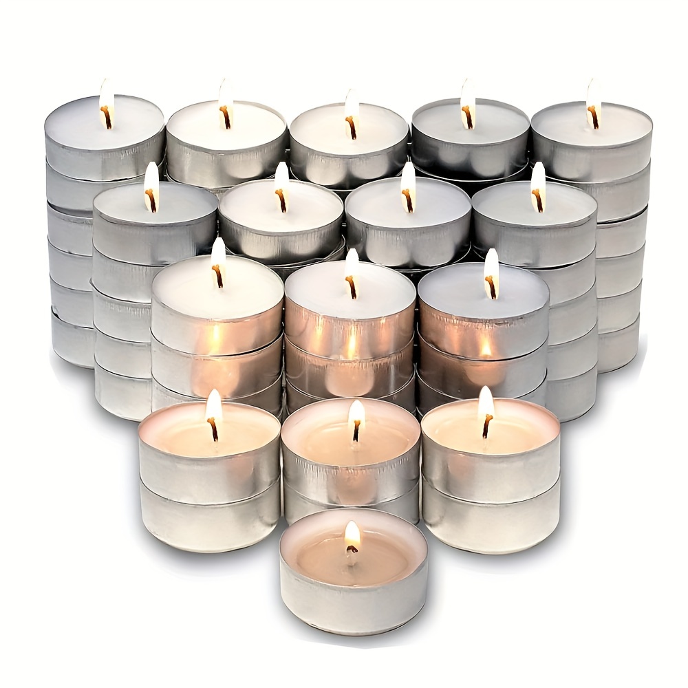 10 Pack Tea Candles Wedding Party and Home Decoration Votive Parties  Tealight Small Wishing Bulk with 1.5-2 Hours Extended Burn Time Mini for  Birthday