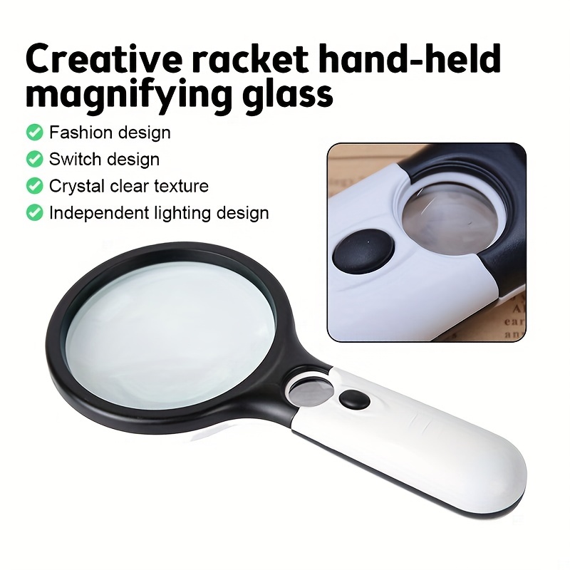 Glass Lens Magnifying Glass Handheld Magnifying Glass - Temu