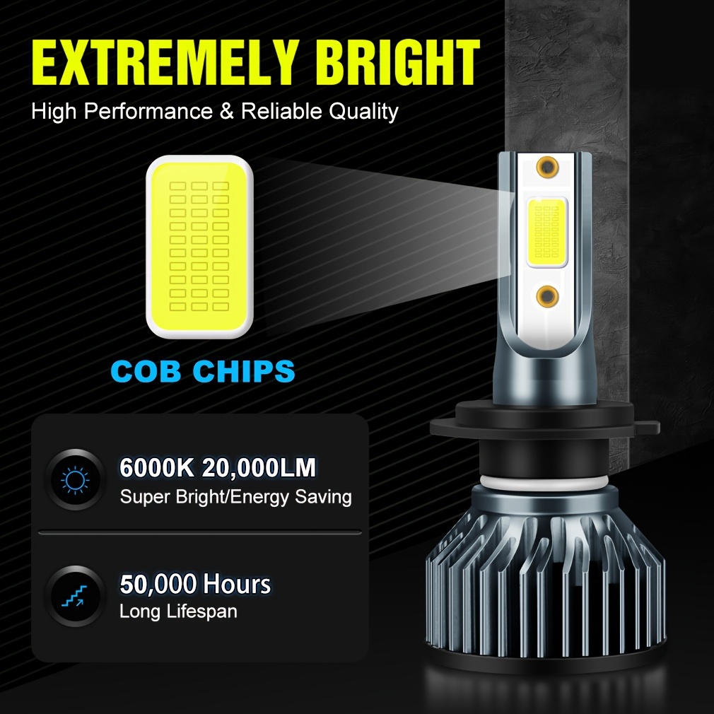 Osram H1 H4 H7 LED-Lampen 6000k CSP H9 H8 H11 Nebelscheinwerfer Hb3 HB4  9005 9006 9012 Hir2 Autolampen Autoscheinwerfer Mini Turbo Led 12V