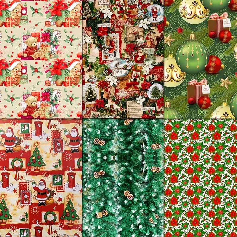 24pcs, DIY Handmade Vintage Christmas Sorting Paper Materials, Paper  Patterns, Paper Gift Wrapping Paper, Santa Snowflake Background Paper,  Christmas