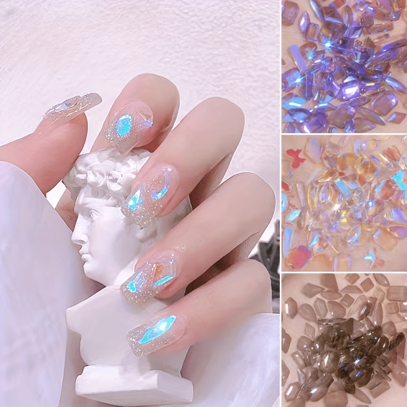 1440pcs Mixed Sizes Nail Rhinestones for Manicure Flatback Diamond Shape  Crystal Glitter Ston