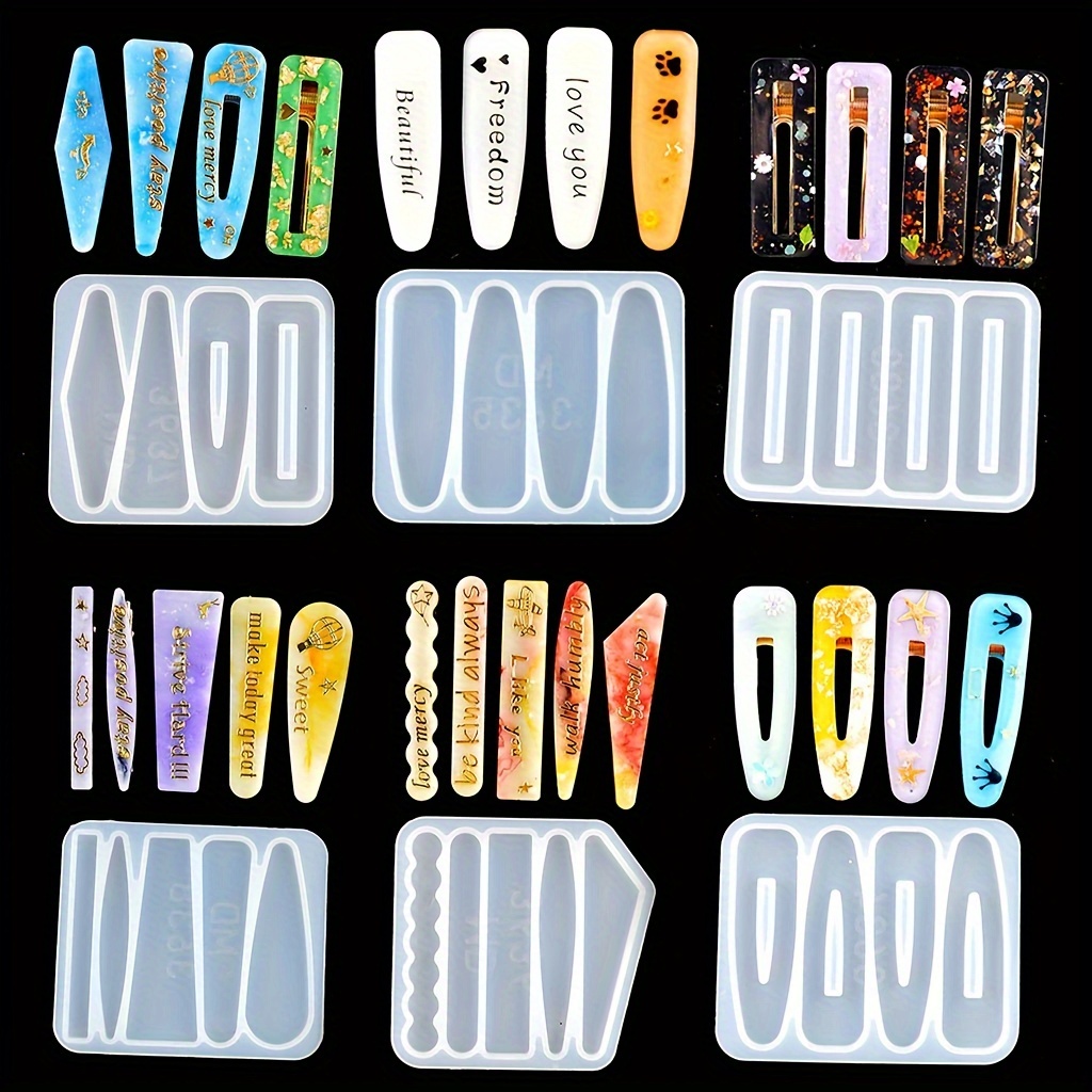 Hair Claw Clips Silicone Resin Molds Metal Geometric - Temu