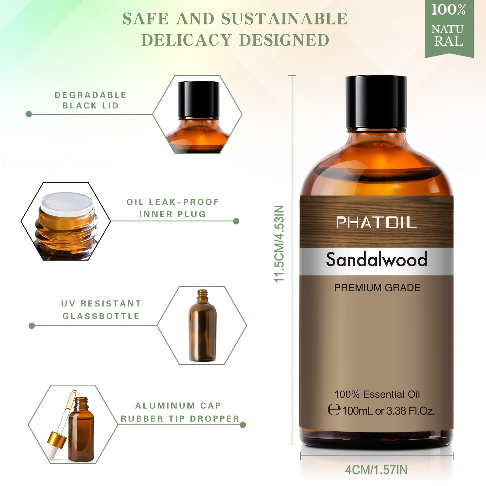 3pcs PHATOIL Natural Essential Oils Set, 3*1.01oz Aceites Esenciales  Naturales Para Humidificador Para Aromaterapia, Fabricación De Brillo De  Labios 