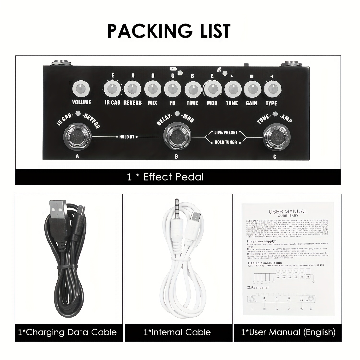 Pedal Efectos Guitarra Eléctrica Multifuncional Portátil - Temu Mexico