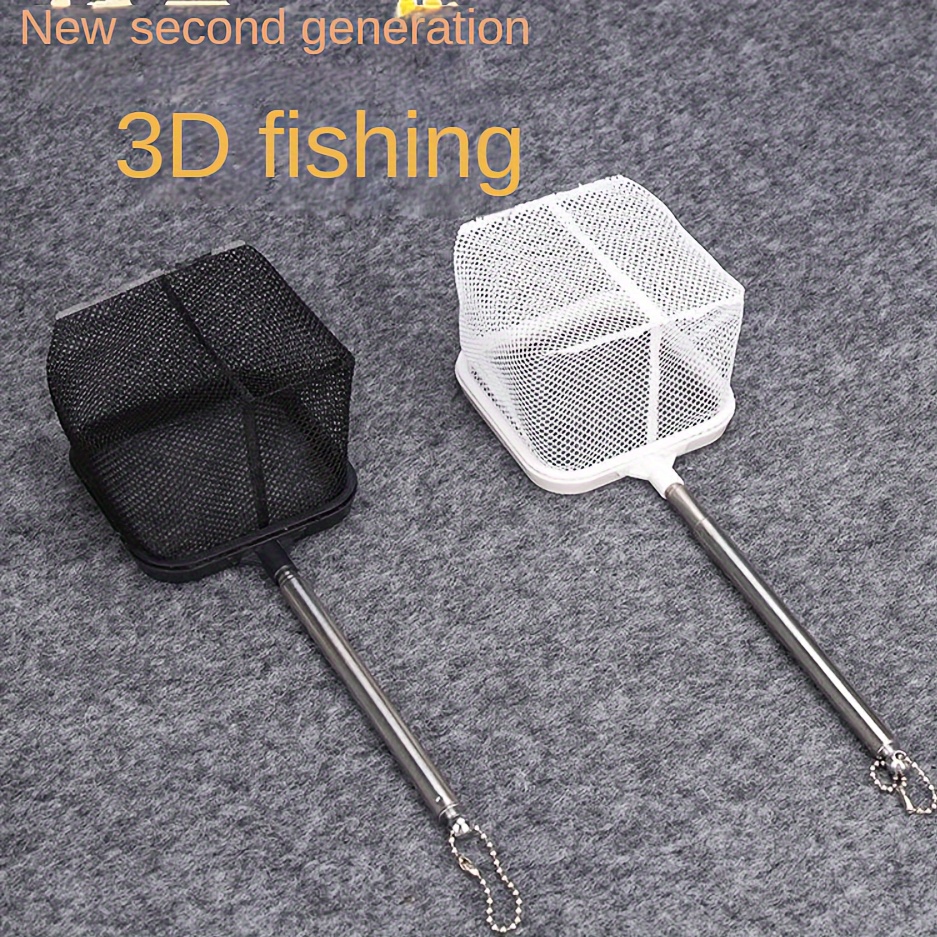 1pc Stainless Steel Retractable Fishing Net Shrimp Catching Net Small Fish  Net For Fish Tank