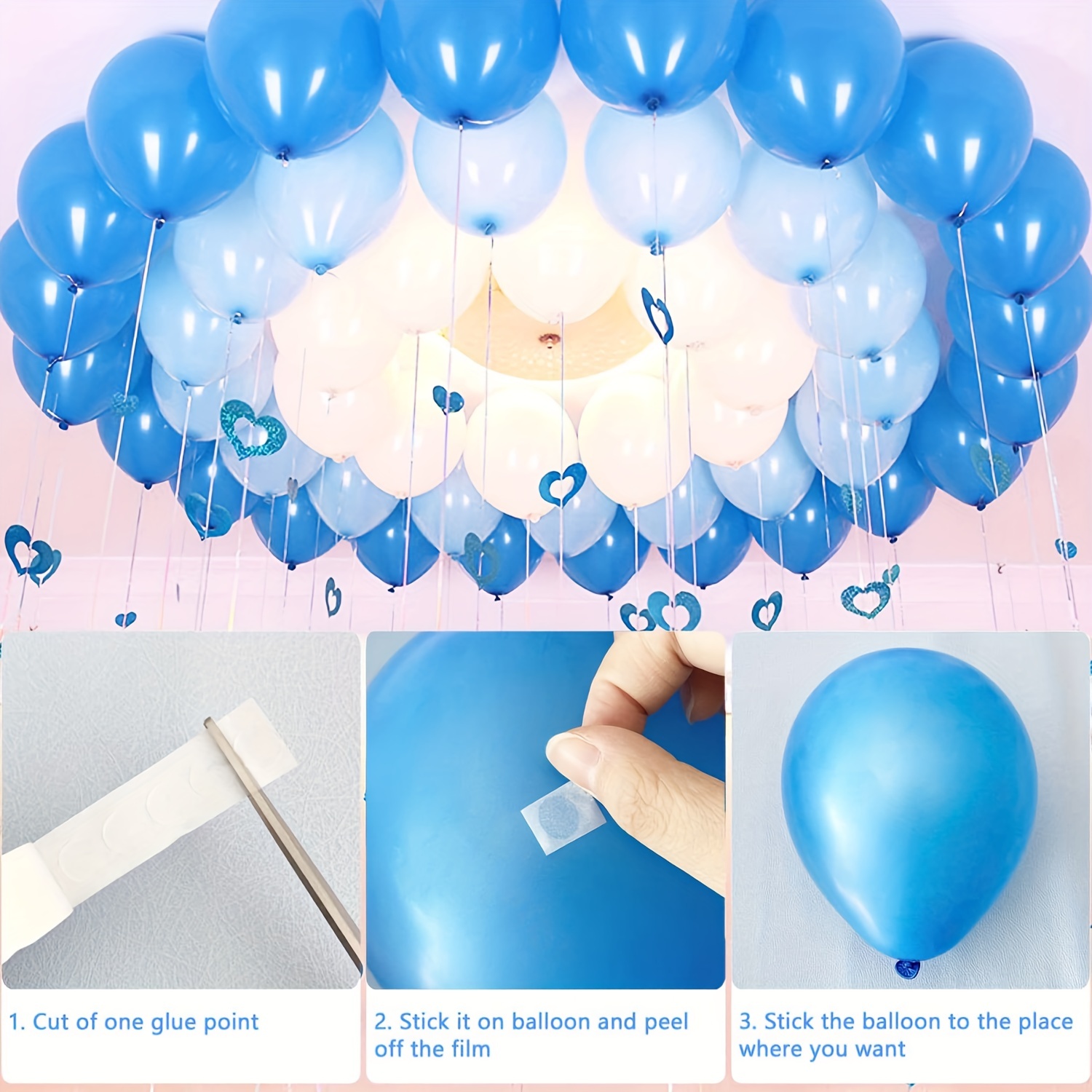 Cinta elástica para globos - Adhesivo de una cara