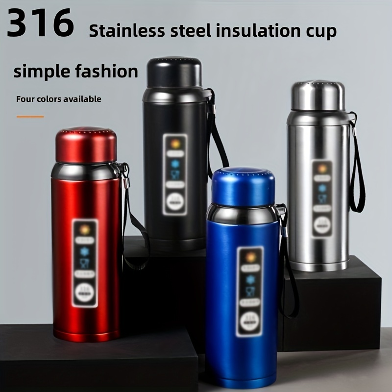 1Pc 316 Stainless Steel Thermos Cup CoffeeMug Big Belly Thermos Cup Women's  Outdoor Portable Cute Water Cup