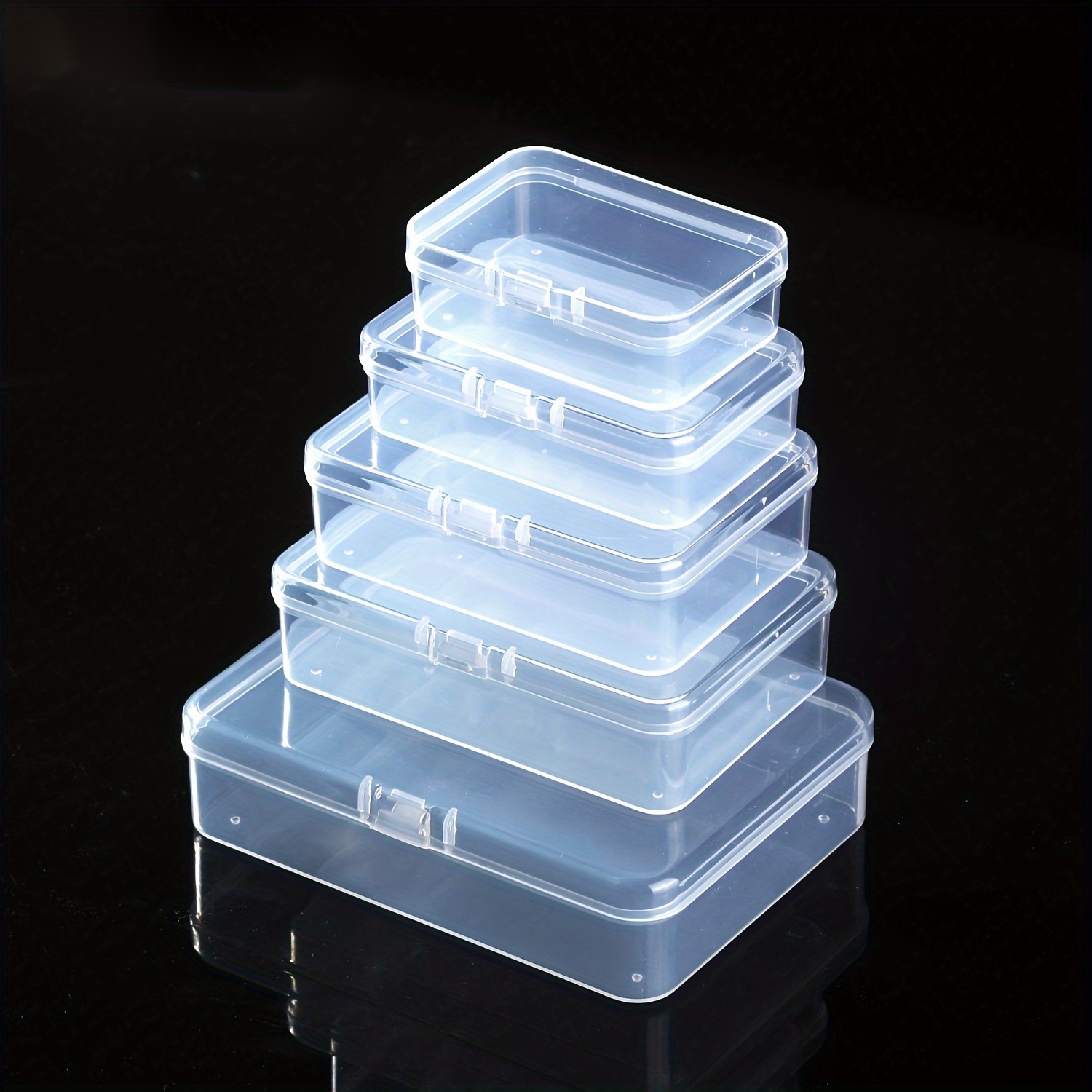 Mini Square Rectangle Clear Plastic Beads Storage Containers - Temu