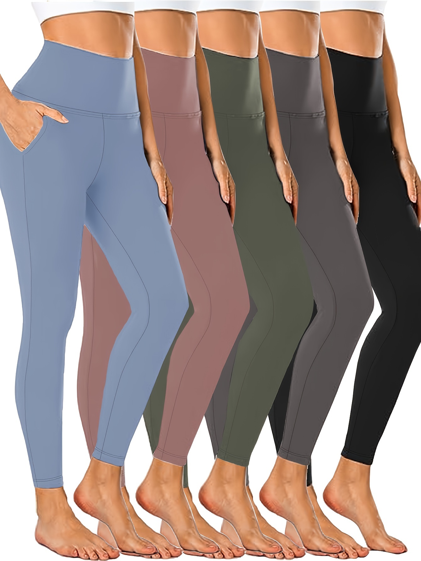 Casual Solid Regular Light Grey Plus Size Leggings (Women's