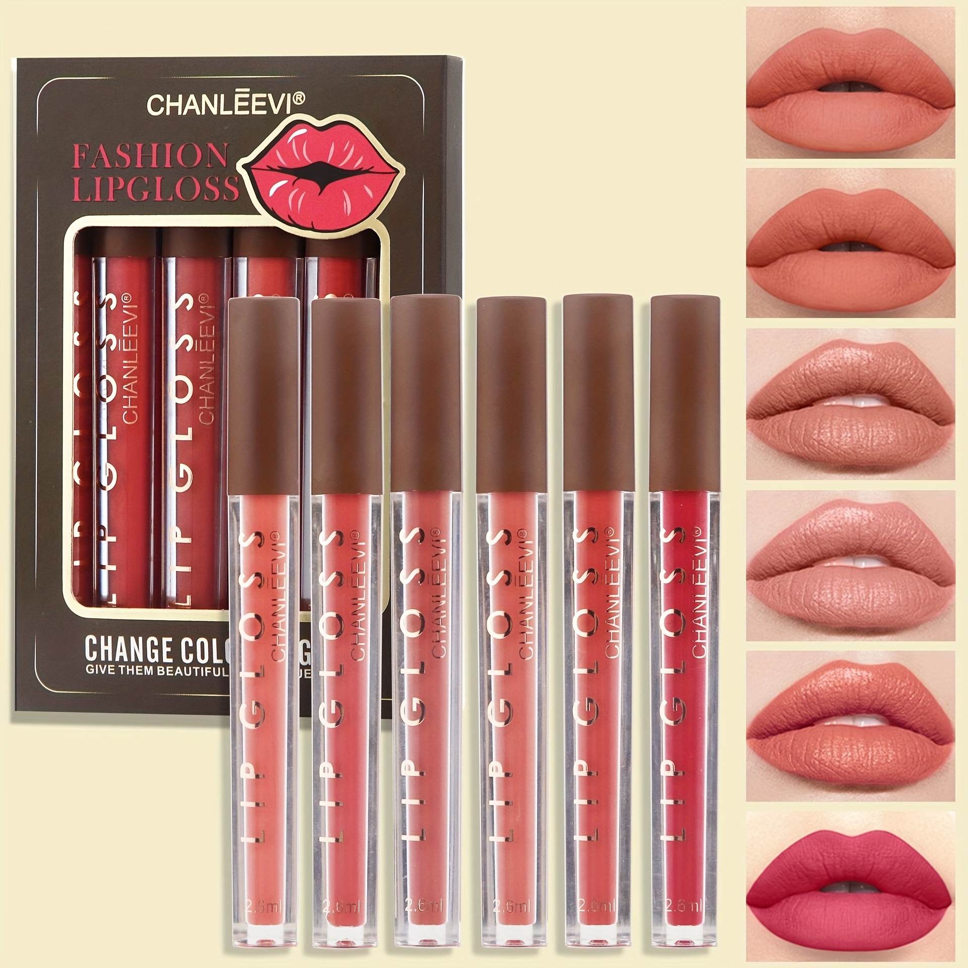 Waterproof Matte Velvet Lipgloss - Long-lasting Liquid Lipstick Capsule Lip  Gloss Set For Flawless Makeup - Temu