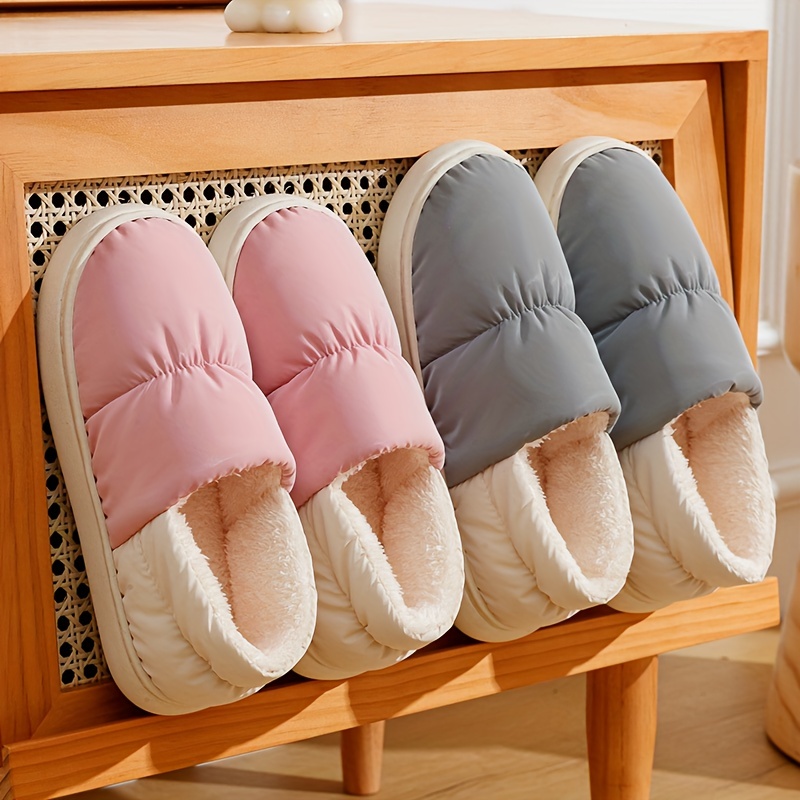 Chanclas Cálidas Acogedoras Hombre, Cómodas Pantuflas Suaves Peludas,  Zapatos Casa Antideslizantes Cómodos Felpa Dormitorio Interior Exterior,  Invierno - Calzado Hombre - Temu