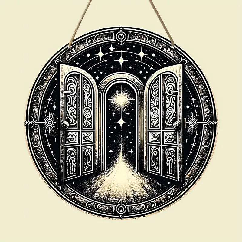Round Wooden Plaque starry Door: Explore Infinite - Temu