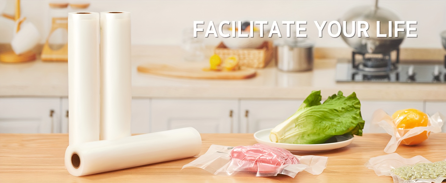 1 Roll Heavy Duty Vacuum Sealer Bags for Food Preservation, Vacuum Packaging Rolls Bags for Food Saver,, Puncture Prevention, Commercial Grade, Food Vac Bags for Storage, Meal Prep, Storage Bags for Steak, and Sous Vide for Kitchen.