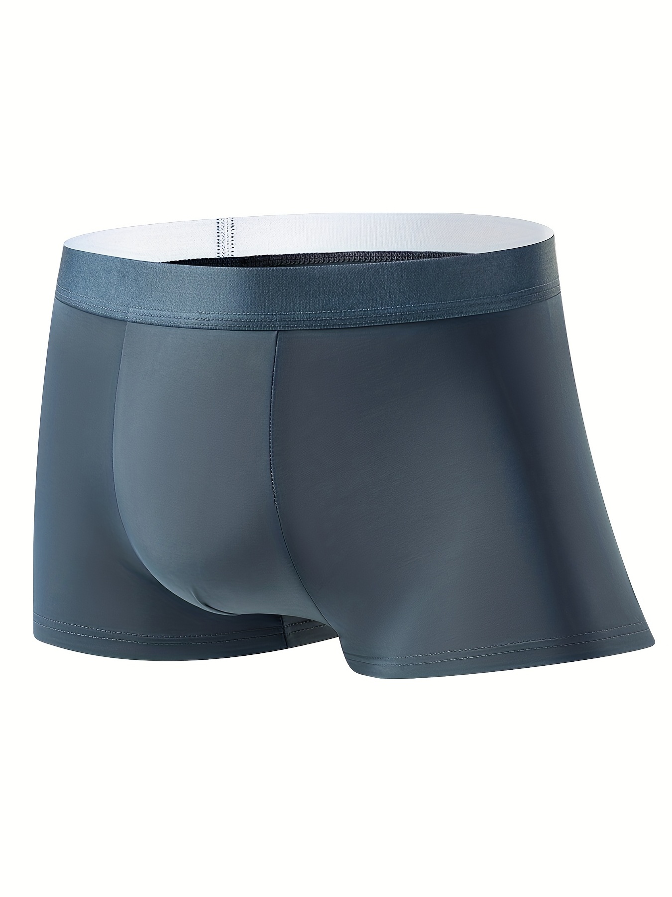 Men's Seamless Ice Silk Cool Comfy Business Boxers Briefs - Temu