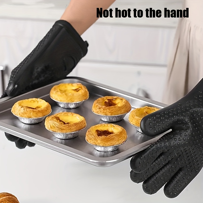 1 hand Bake Silicone Gloves Microwave Oven Baking Gloves Kitchen Anti-scald  Anti-slip Silicone BBQ