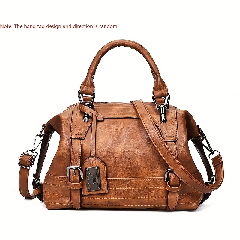 Retro Style Handbag For Women Faux Leather Crossbody Bag Fashion Satchel  Purse With Top Handle, Find Great Deals Now