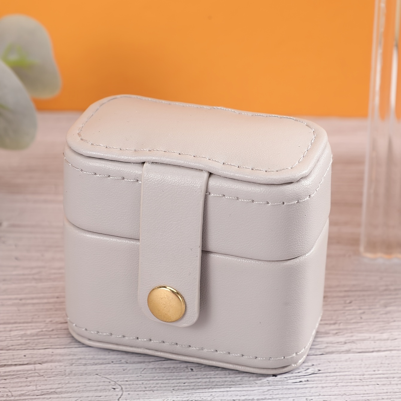 Macaron Leather Travel Jewelry Case