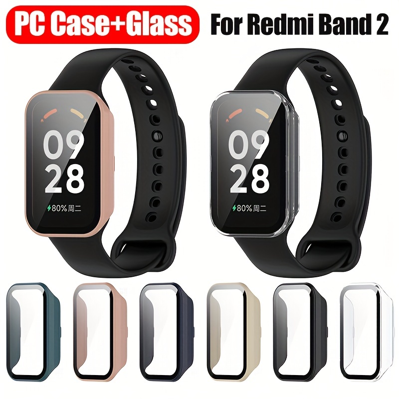 Para Redmi Watch 3 Lite / Redmi Watch 3 Active PC + Estuche protector de  reloj integrado con película templada (rosa)