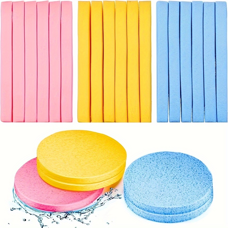 6 esponjas de lavado de colores, esponja de limpieza facial, almohadilla de  lavado de maquillaje facial, esponja de limpieza de forma ovalada (color