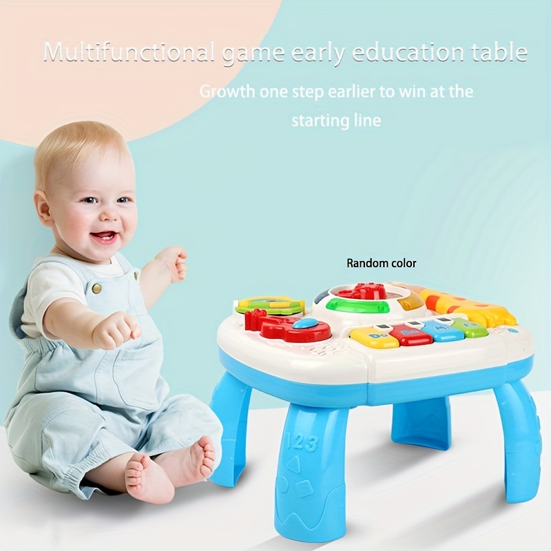 Mesa de actividades de pie para bebé y niño pequeño, mesa de actividades  musicales, regalo de cumpleaños para 9, 12, 18 meses, 1, 2 años - AliExpress