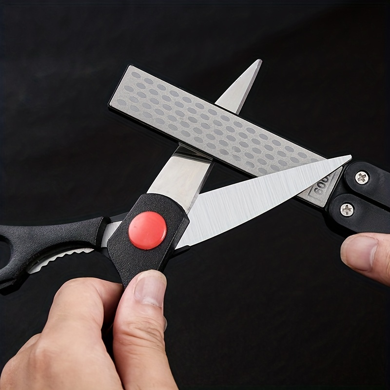 1pc Multifunctional Outdoor Convenient Knife Sharpener, Quick Sharpening  Tool, Black