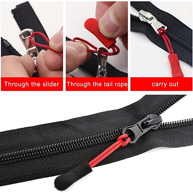 8 Color Colorful Zipper Pulls Nylon Cord Zipper Tag - Temu