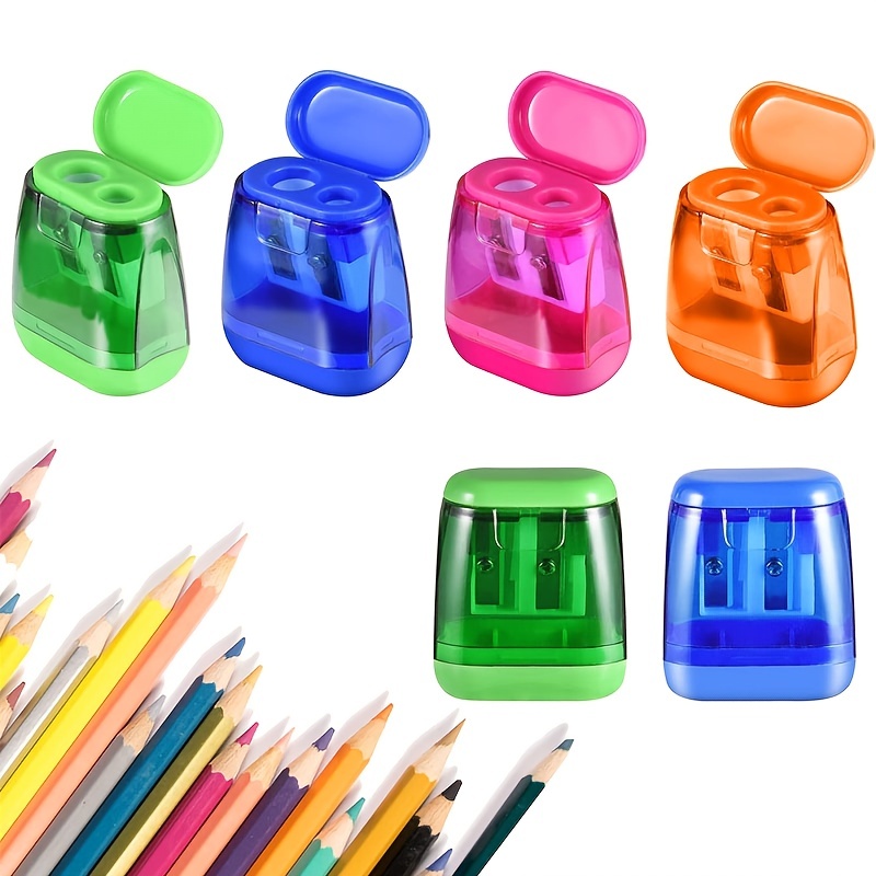 Taille-crayon manuel, taille-crayon pour enfants, taille-crayon portable,  pour enfants, école, salle de classe, maison, artistes, idéal pour les  crayons n° 2/couleur/art (vert)