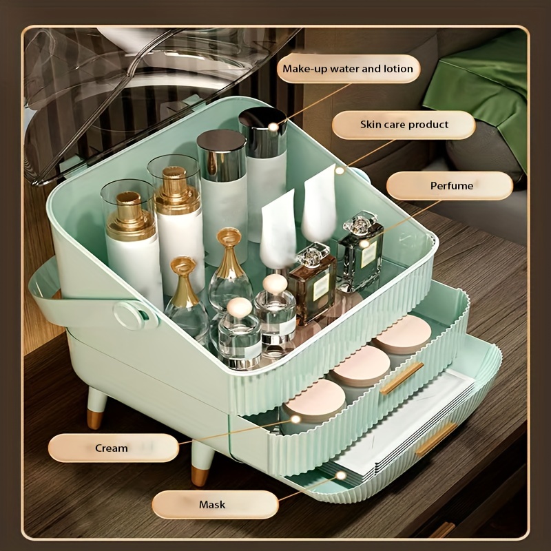 Makeup Supplies Storage Box With Drawer, Dustproof Jewelry Earring