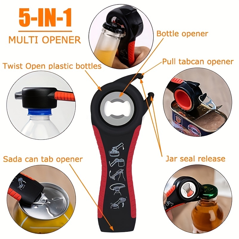 Jar Opener, Portable Can Opener, Novelty Can Opener, Creative Jar Opener,  Lid Remover For Arthritis Weak Hands And Seniors Accessories, Bottle Opener,  Bar Tools, Kithcen Accessaries, Dorm Essentials, Chrismas Halloween Party  Supplies 