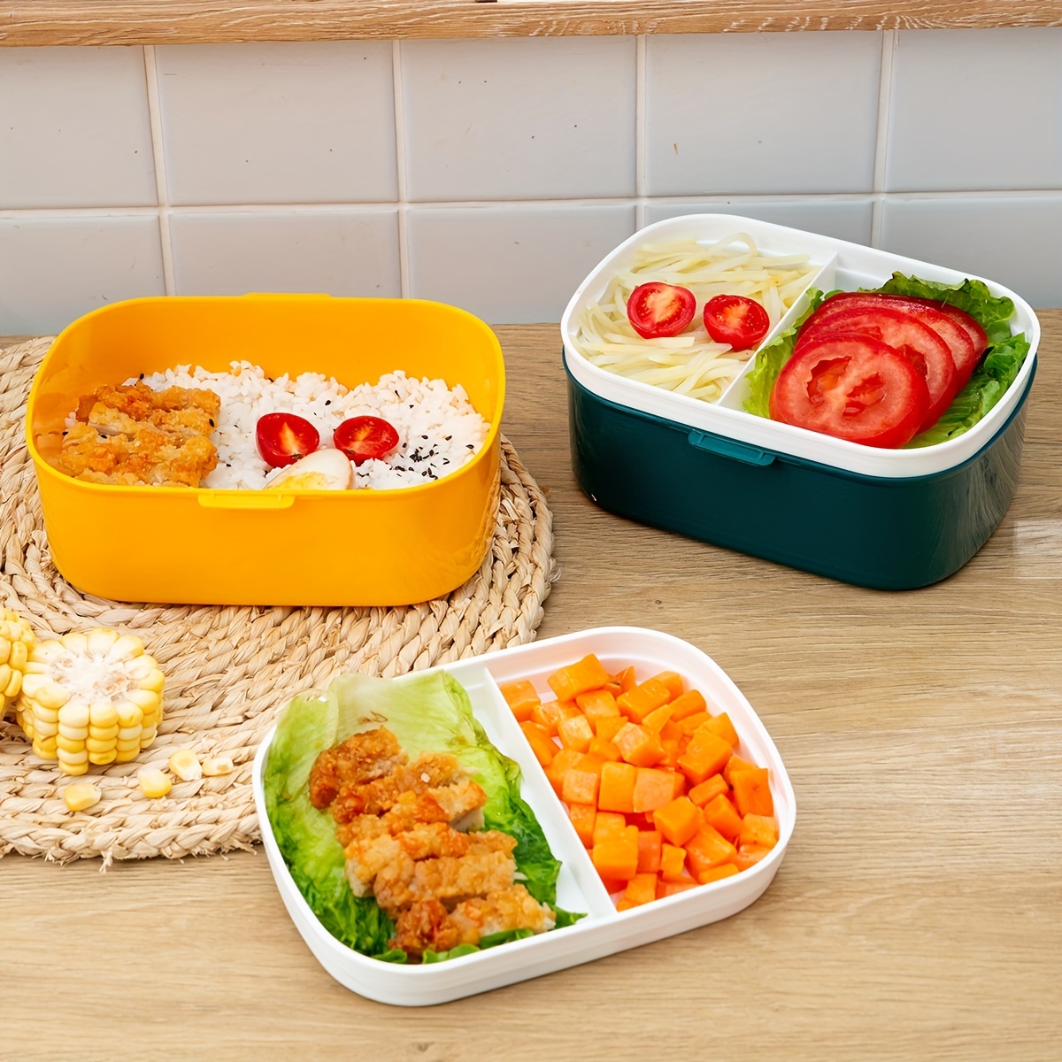 Bento Box For Adult, Double Layer Lunch Container, Leakproof Lunch