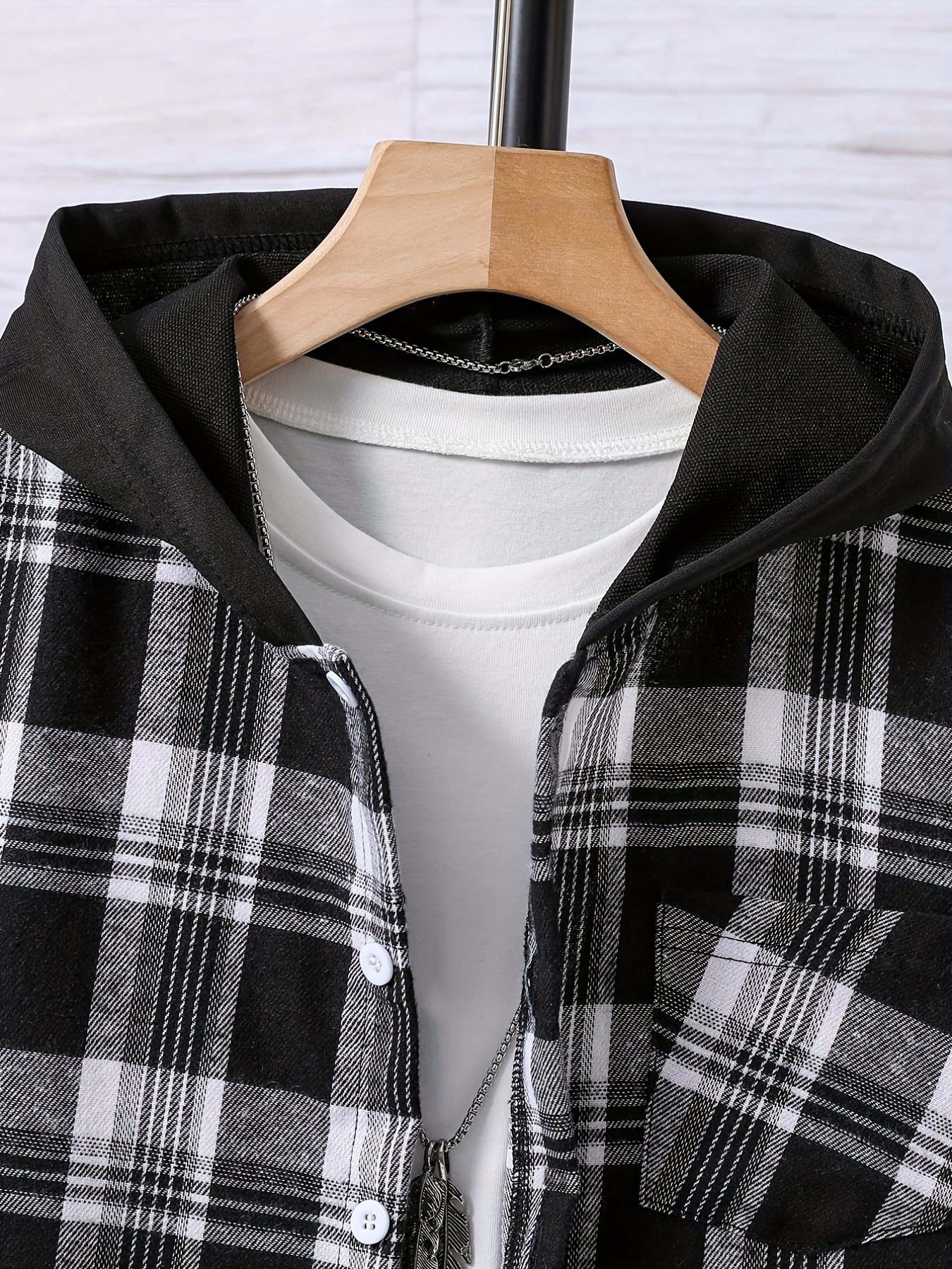 Trendy Plaid Hooded Shirts Boys Long Sleeve Button Tops - Temu Canada
