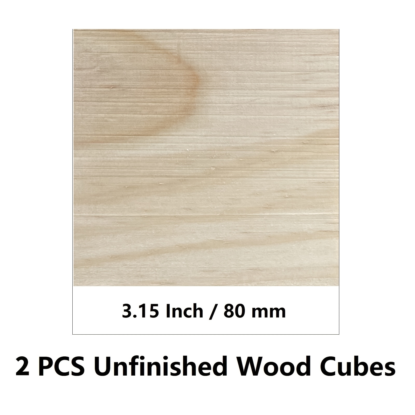 Cubos de madera para artes y manualidades – DIY – Bloques de fotos –  Bloques de madera natural sin terminar de 1.5 pulgadas – 50 piezas – por  Dragon