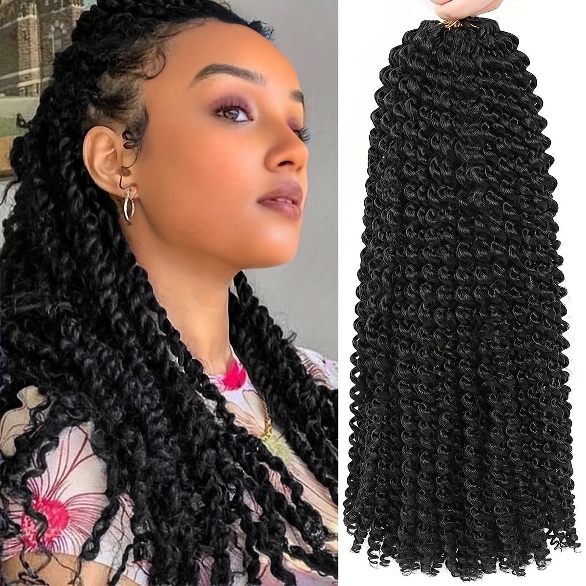 Ocean Wave Crochet Hair 20 Inches, 80g/Pcs, Deep Ripple, Synthetic
