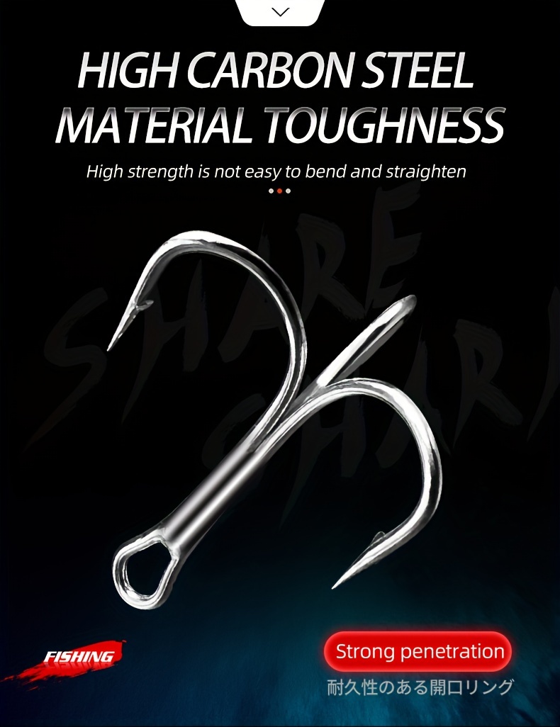 Lure Treble Hooks Barbed High Carbon Steel Fishing Hook - Temu