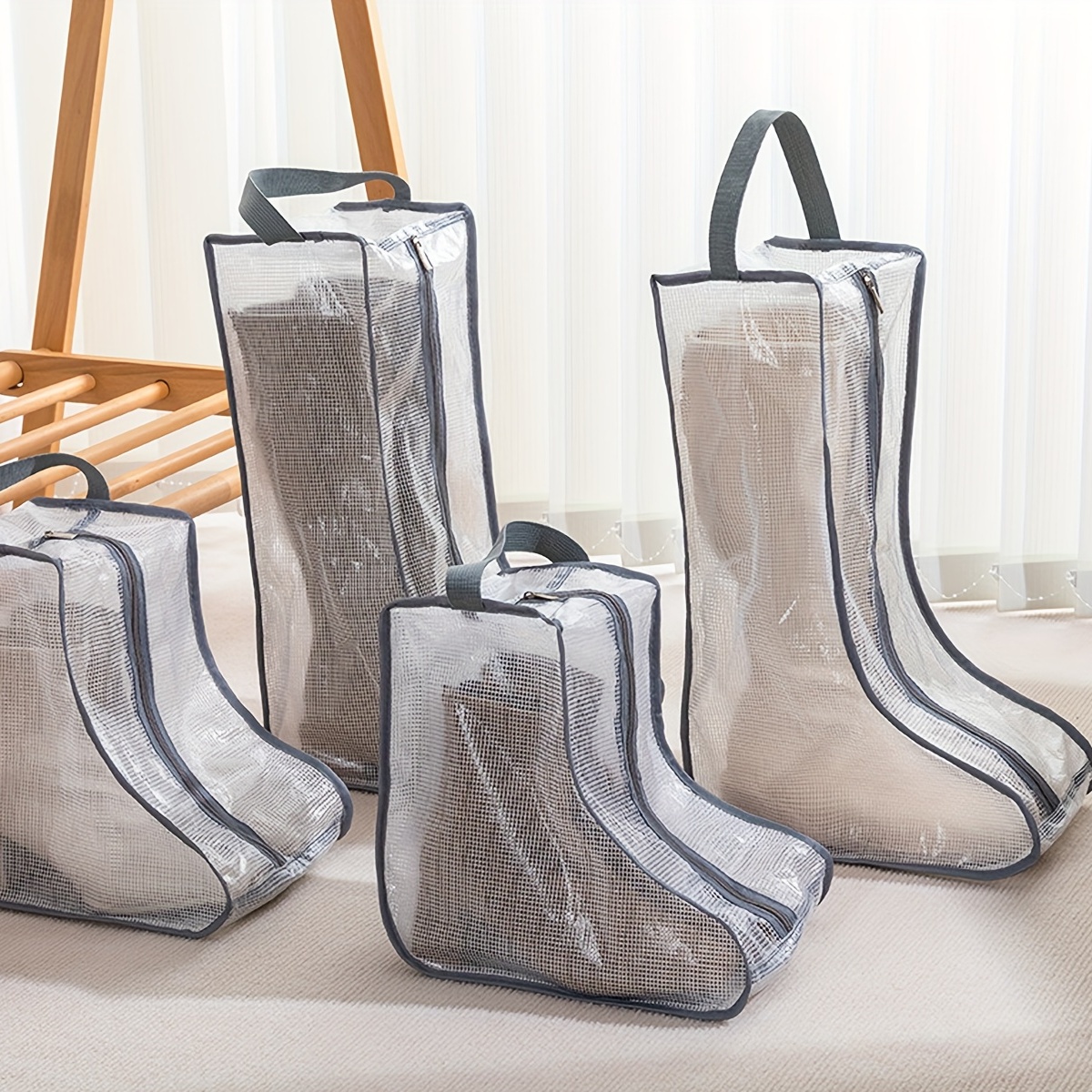  Bolsas de zapatos de viaje, bolsa de almacenamiento de zapatos  portátil impermeable con asa para hombres y mujeres, Nylon-8 colores :  Ropa, Zapatos y Joyería