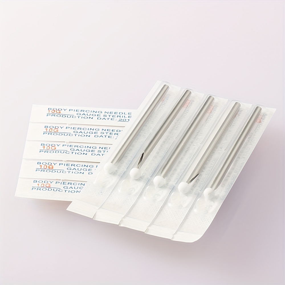 Sterile surgical steel disposable piercing needle
