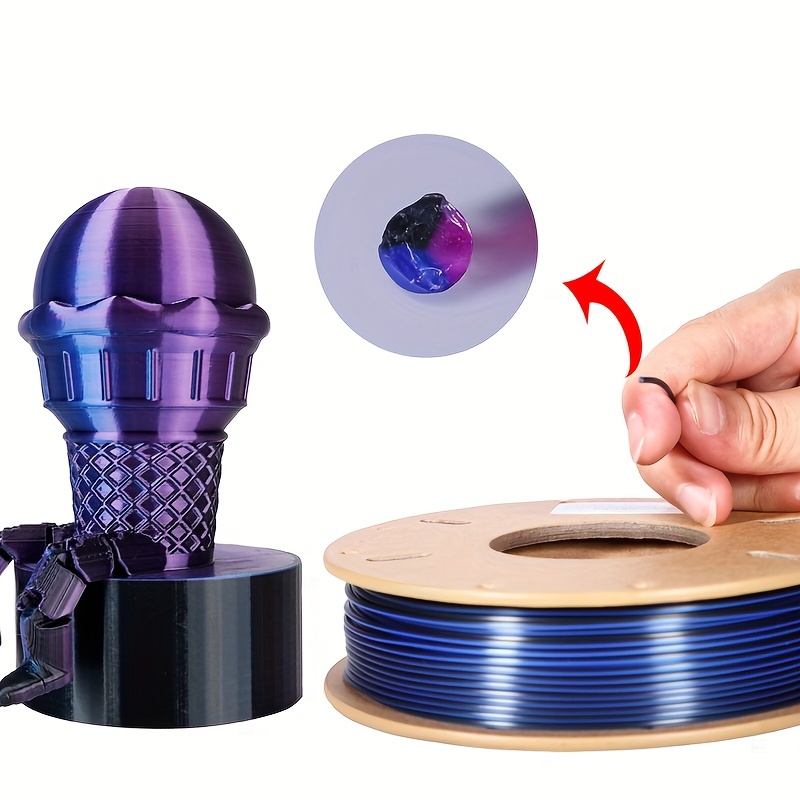 ERYONE Triple-Color Silk PLA Filament for 3D Printers,1kg (2.2LBS)/Spo