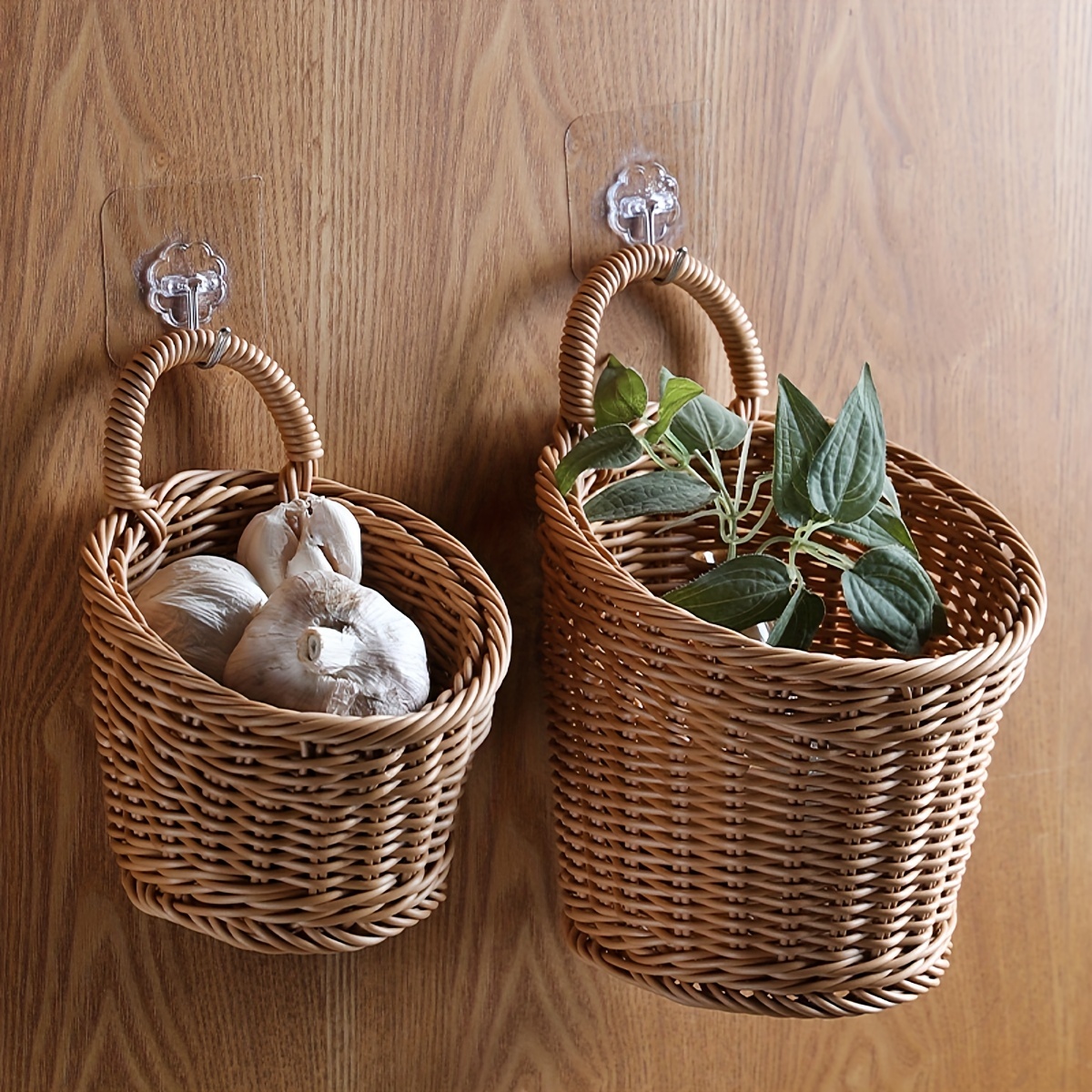 Hand Woven Storage Baskets Round Woven Baskets For - Temu