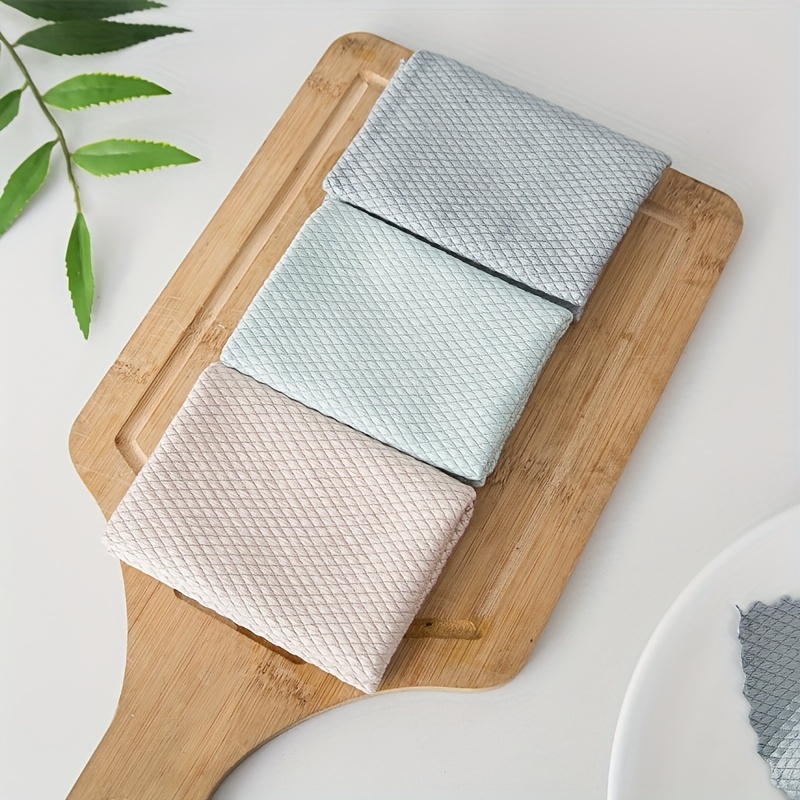 Fish Scale Rag Scouring Pad Dish Towel for Sink Kitchen Stove