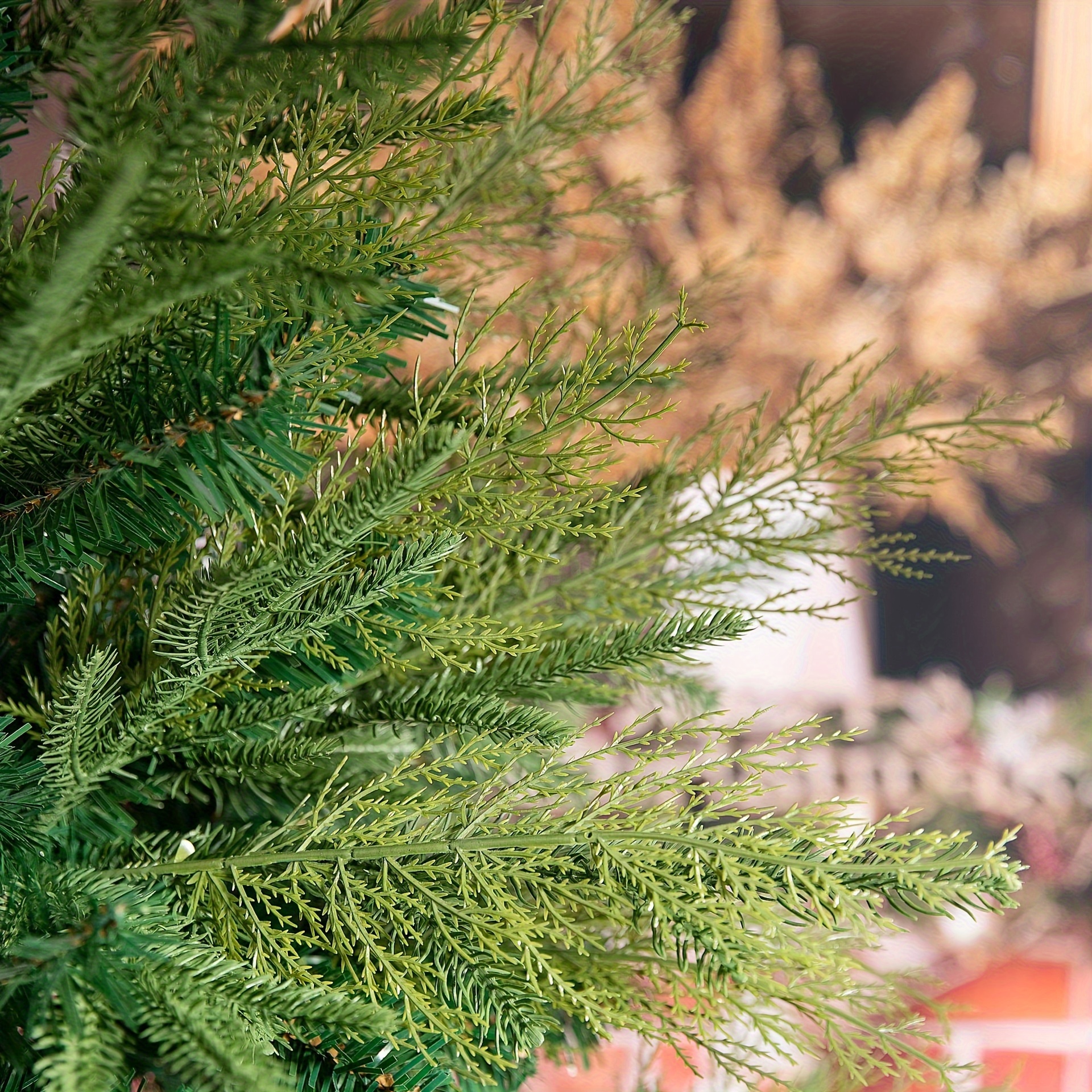 Artificial Pine Branches Christmas Greenery Leaves Faux Pine - Temu