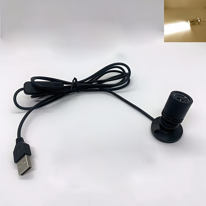 Miniature Spot Led Light BLACK Lamp With On/off Switch for 1:12