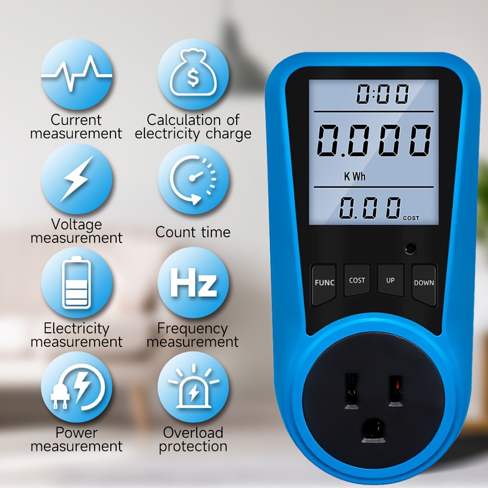  Harilla Monitor de vatímetro eléctrico Calculadora de costos de consumo  eléctrico, medidor de energía, monitor eléctrico, estándar del Reino Unido  : Herramientas y Mejoras del Hogar