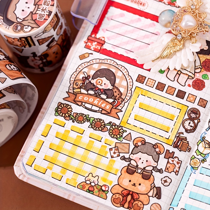 Kawaii Washi Tape Set - Cute Washi Paper Masking Tape Set, DIY Decorative  Sticker for Journaling, Scrapbooking, Crafts, School Stationary Stuffs for