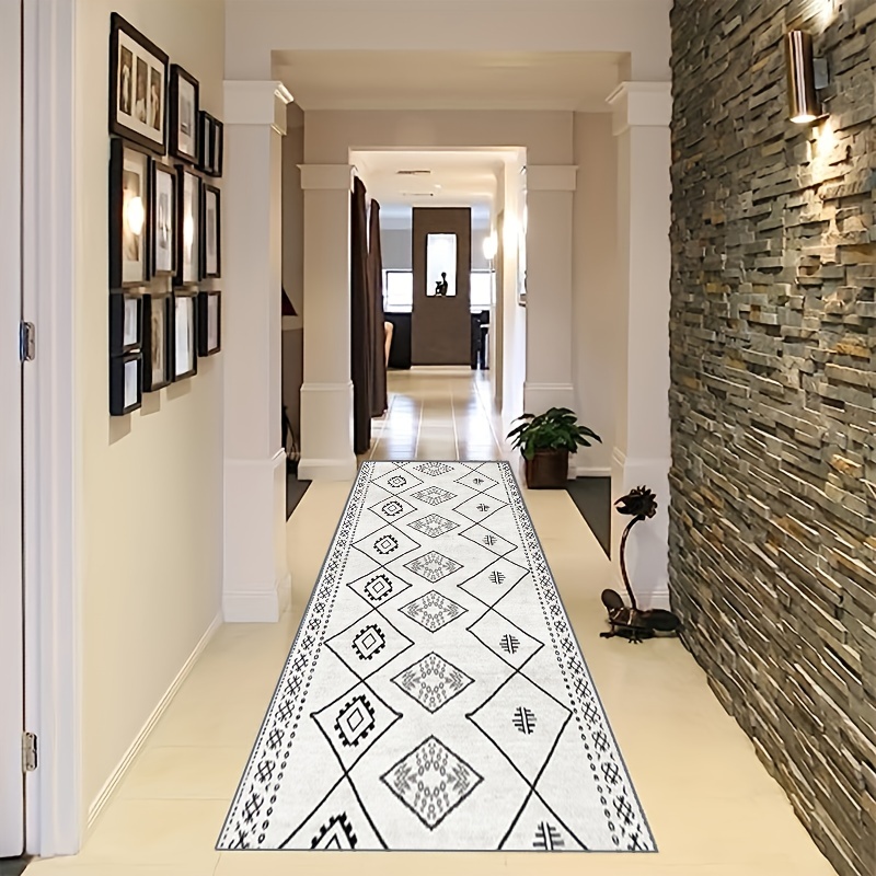 Hallway Washable Runner Rug - 2x10 Kitchen Rugs Entryway Rug Runner Vintage  Soft Floor Mat Non Slip Indoor Farmhouse Carpet for Bathroom Living Room