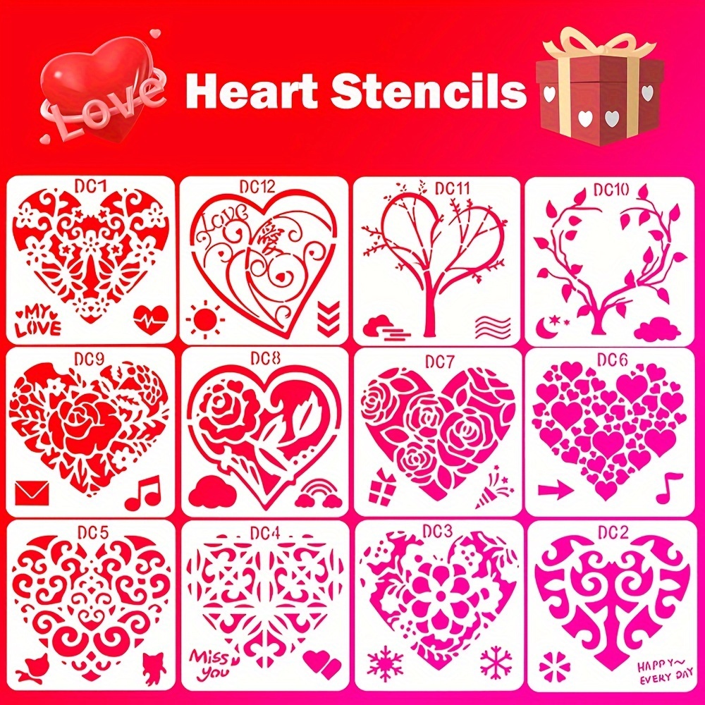 Heart Stencils Reusable - Temu